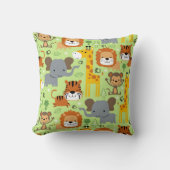 Animaux sauvages Zoo Safari Jeter Oreiller (Recto)