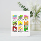 Animaux sur carte postale de défilé (Debout devant)