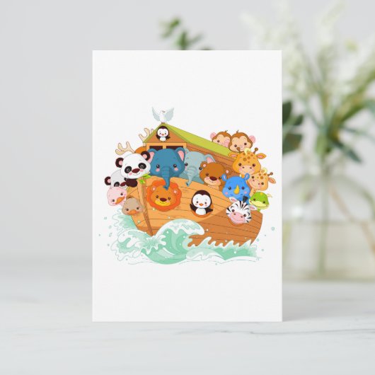 Animaux Sur Les Invitations D'Art Noahs (Debout devant)