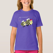 Animaux, T-Shirt Enfant Violet Musical Abeille