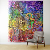 Animaux Tapisserie arc-en-ciel (En situation)