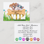 Animaux très importants VIP Carte de visite / Pass (Devant / Derrière)