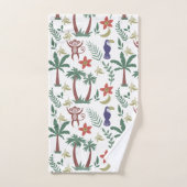 Animaux tropicaux sans soudure motif macaw et sing (Serviette à main)