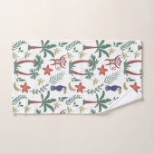 Animaux tropicaux sans soudure motif macaw et sing (Serviette à main)