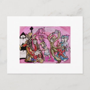 Anime Alice in Wonderland Briefkaart