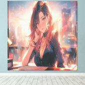 Anime Art. Canvas Afdruk (Insitu (Houten vloer))