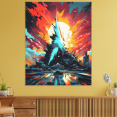 Anime Art Canvas Afdruk (Insitu (Woonkamer))