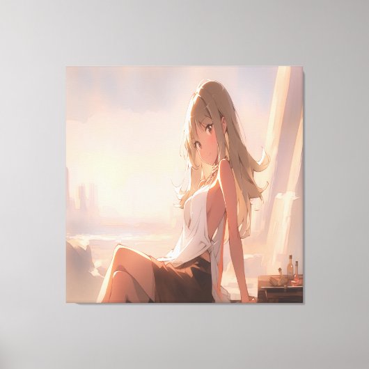 Anime Art. Canvas Afdruk (Voorkant)