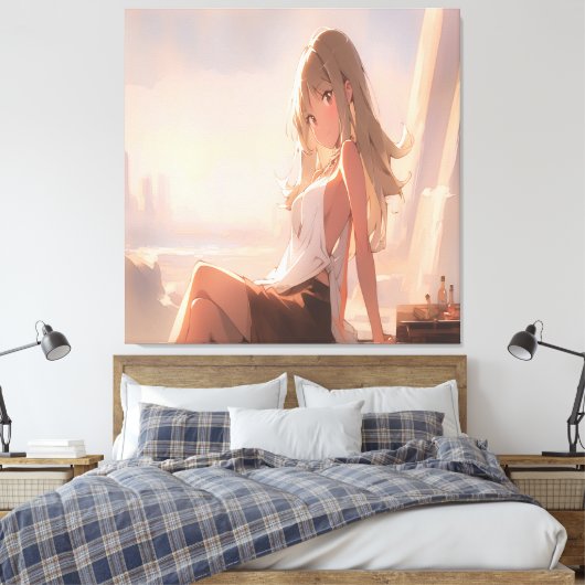 Anime Art. Canvas Afdruk (Insitu (Slaapkamer))