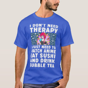Anime Art for Teen Girls Women Merch Sushi Bubble T-shirt