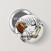Anime Artist Ronde Button 5,7 Cm (Voorkant /achterkant)