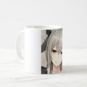 Anime aux cheveux gris fille aqua yeux Café Mug (Devant gauche)