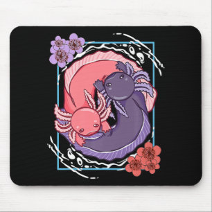 Anime Axolotl Waifu die van Anime Ramen en Sketc h Muismat