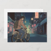 Anime Bike Feestdagenkaart (Voorkant / Achterkant)