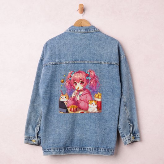 Anime Bliss: Meisje, Aardappelen, en Huisdier Denim Jacket (Hangar)