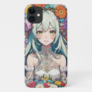 Anime bloemenmeisje iPhone 11 hoesje