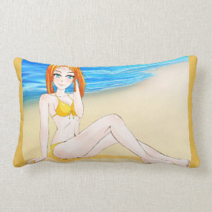 Anime Blond Girl Bed Pillow Kussen