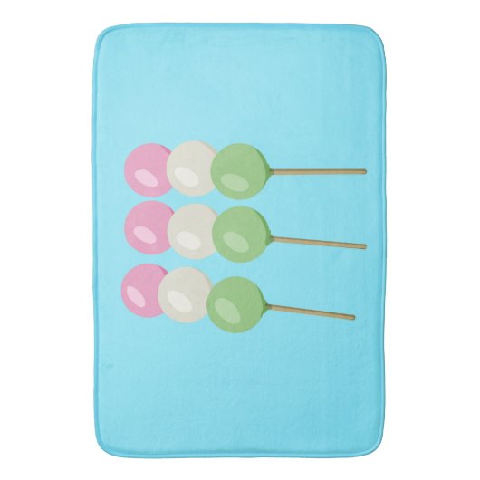 Anime Blue Pastel Dango Bath Mat (Voorkant Verticaal)