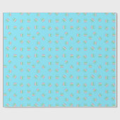 Anime Blue Pastel Dango Cadeaupapier (Vlak)