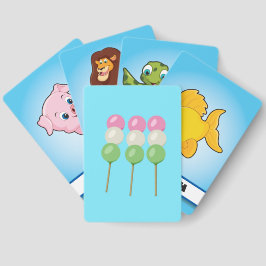 Anime Blue Pastel Dango Classic speelkaarten