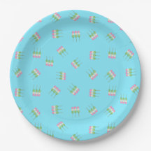 Anime Blue Pastel Dango Paper Bord