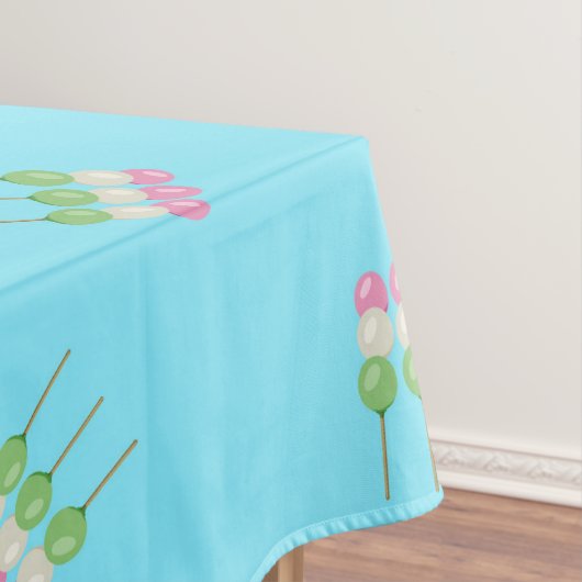 Anime Blue Pastel Dango Tafelkleed (Voorbeeld)