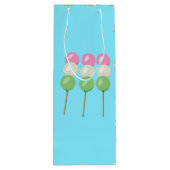 Anime Blue Pastel Dango Wine Gift Bag Wijn Cadeautas (Achterkant)