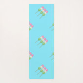 Anime Blue Pastel Dango Yoga Mat (Achterkant)