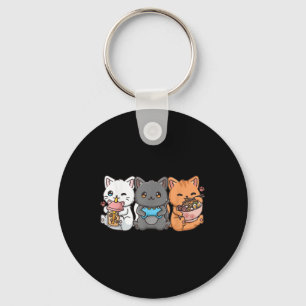 Anime Boba Tea Bubble Tea Gaming Gamer Ramen Cat Sleutelhanger
