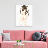 Anime Boobs "Innocent" SingleZ Canvas Prints (Insitu (Woonkamer))