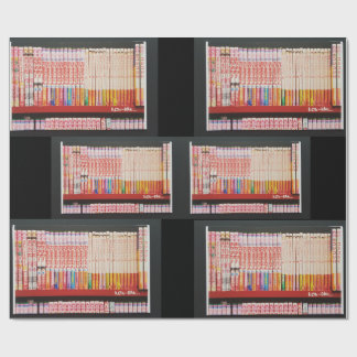 Anime Books Wrapping Paper Cadeaupapier