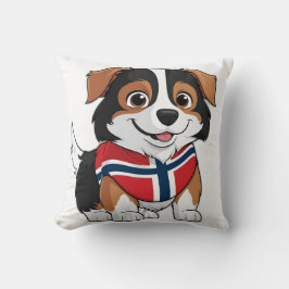 Anime Border Collie beroemd gemaakt door Norway Fl Kussen