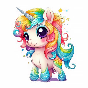 Anime Cartoon Regenboog Eenhoorn Necktie Stropdas