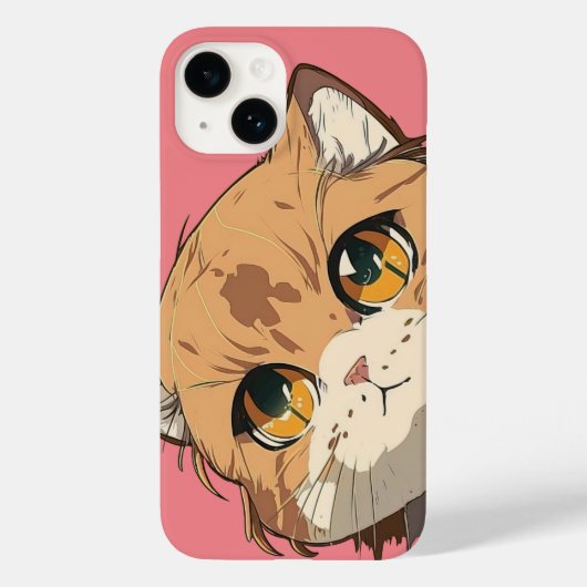 Anime Cat Face Case-Mate iPhone Case (Achterkant)