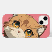 Anime Cat Face Case-Mate iPhone Case (Achterkant (horizontaal))