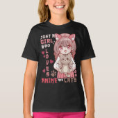 Anime Cat Girl is gewoon een meisje dat van Anime T-shirt (Voorkant)