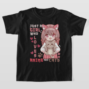 Anime Cat Girl is gewoon een meisje dat van Anime  T-shirt