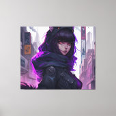Anime Cat Girl Poster Canvas Afdruk (Voorkant)