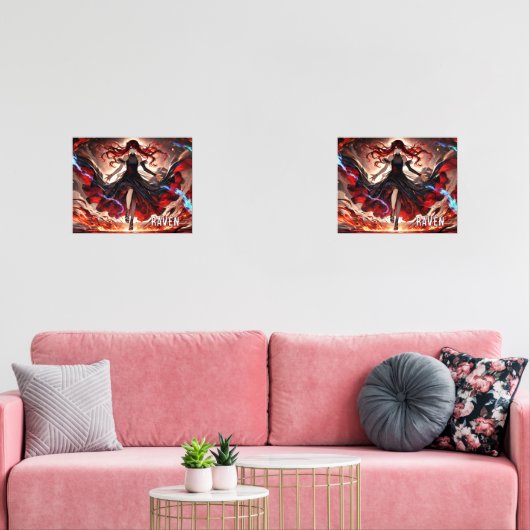 Anime Command the Flames, Omarm het aangepaste Sto Muurkunst Sets (Woonkamer)