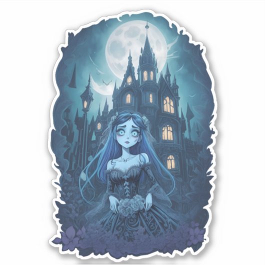 Anime Corpse Bride Sticker (Voorkant)