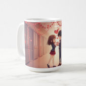Anime Couple Valentine's Day Mug (Devant gauche)