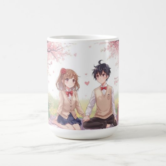 Anime Couple Valentine's Day Mug (Centre)