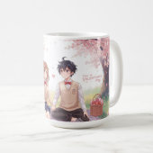 Anime Couple Valentine's Day Mug (Devant droit)