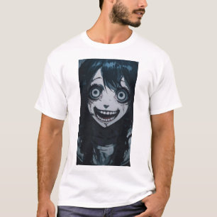 Anime Crazy Girl Psycho Crazy Face T-shirt