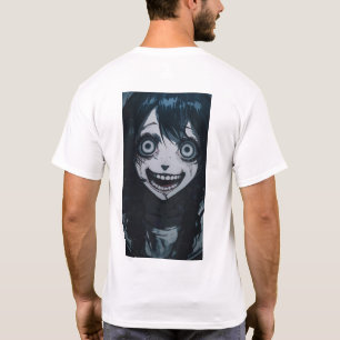 Anime Crazy Girl Psycho Face T-shirt