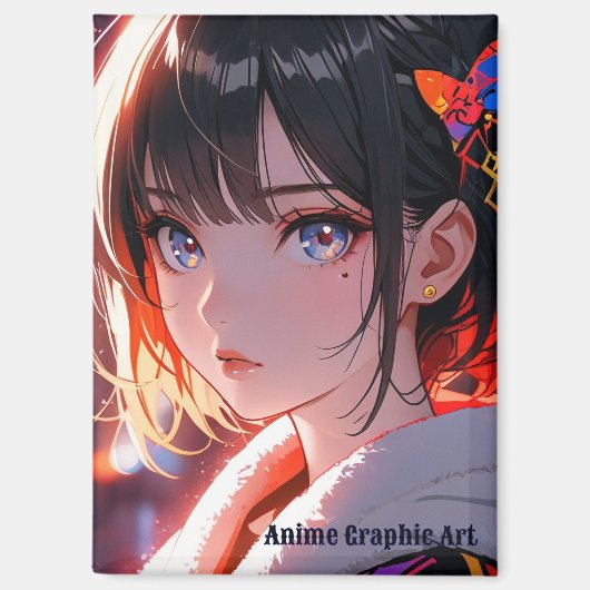 anime cute girl design magneet (Voorkant)