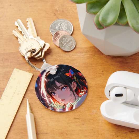 anime cute girl design sleutelhanger (Bureau)