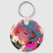 anime cute girl design sleutelhanger (Achterkant)