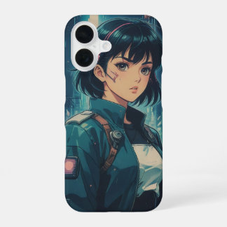 Anime Cyperpunk Meisje iPhone 16 Hoesje