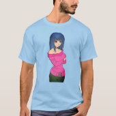 Anime dame T-shirt (Voorkant)